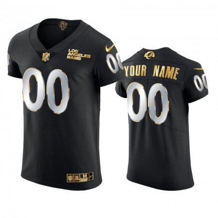 Maillot Los Angeles Rams Custom Noir Golden Edition Vapor Elite - Homme